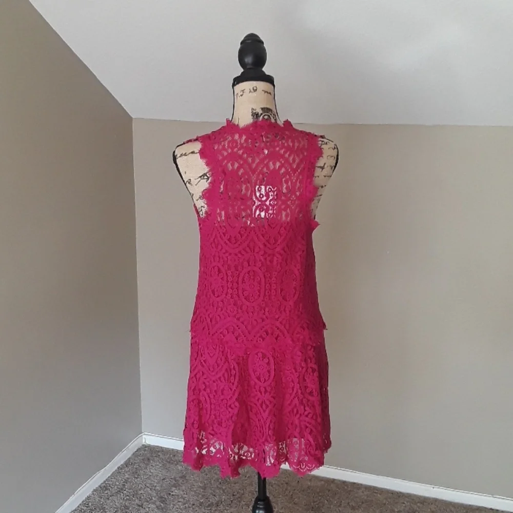 NWT, Free People Heart in Two Lace Mini Dress - Picture 10 of 15